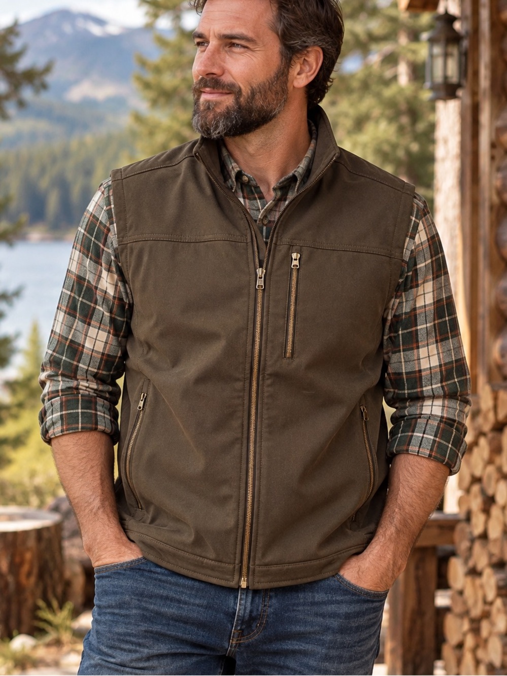 KÜHL Impakt Men’s Softshell Vest Espresso Brown XL Style 1163
